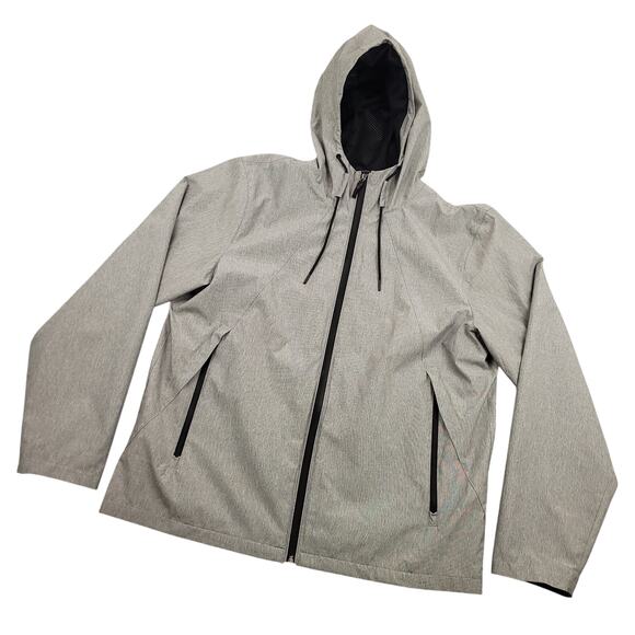 Marc Anthony Men's Designer Full Zip Windbreaker Jacket Size XL Gray Black - Picture 1 of 11